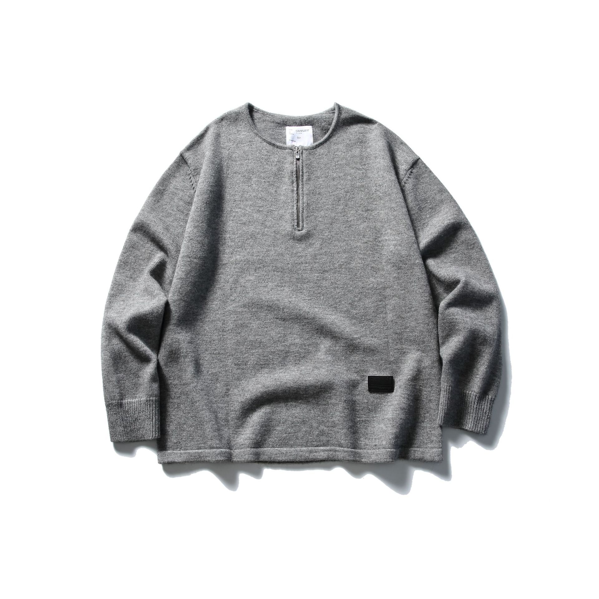 Oversized Vintage Crew Zipper Sweater