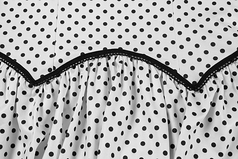Backless camisole white polka dot dress for women's wear