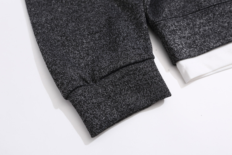 Casual Loose Fit Men's Hoodie with Fake Two-Piece Design
