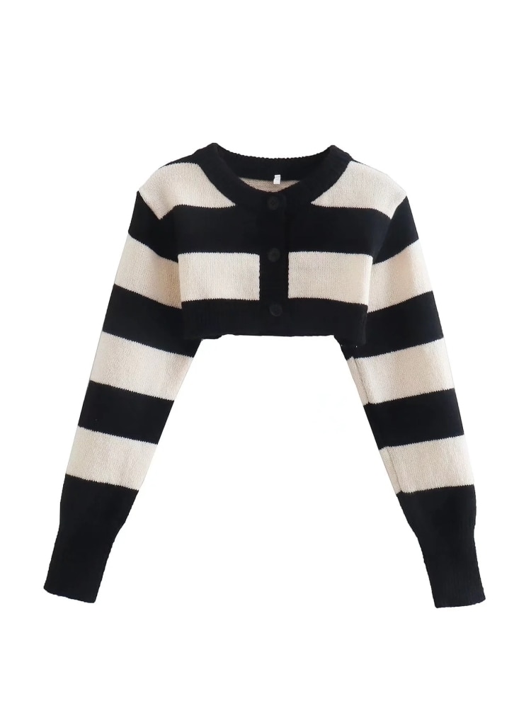Lightweight Short Zebra Cardigan