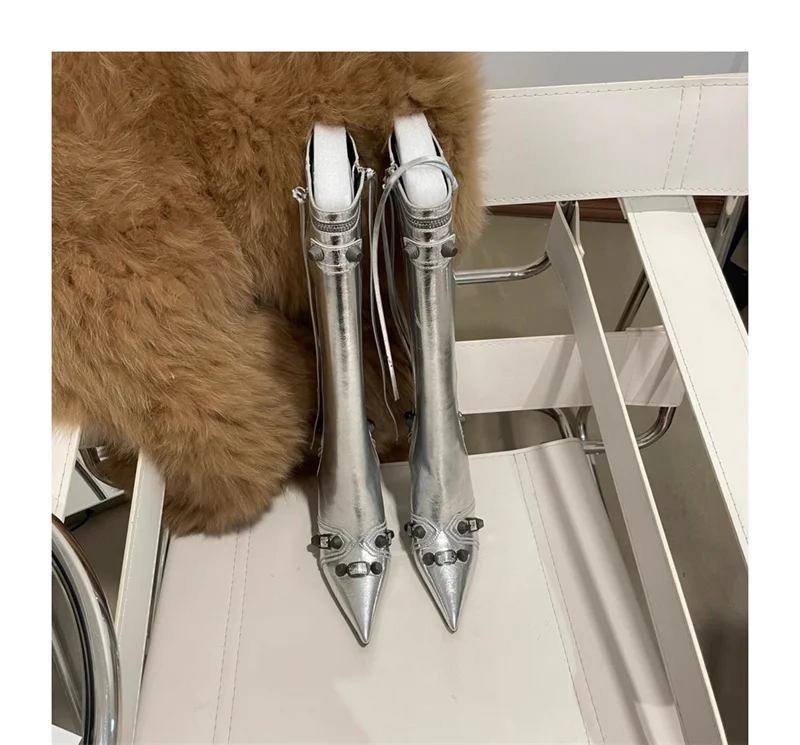 Martin Stiletto Fiber Boots Back Closure