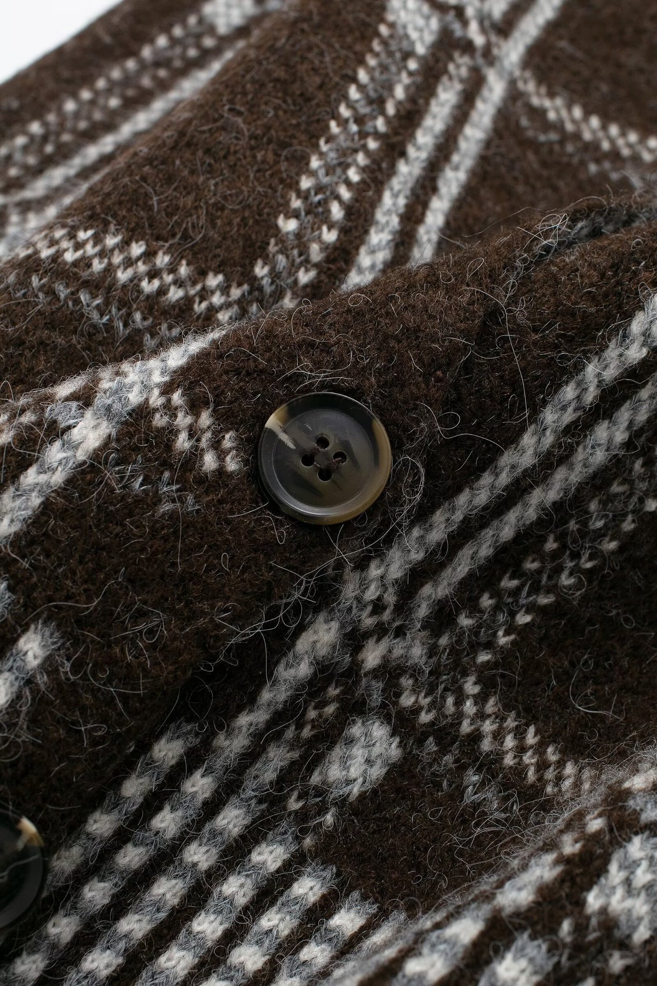 Checkered Crew Full Sleeve Knit Jacket