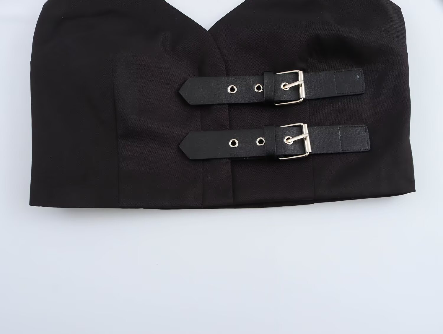 Sleeveless Solid Modern Open Back Cinch Top