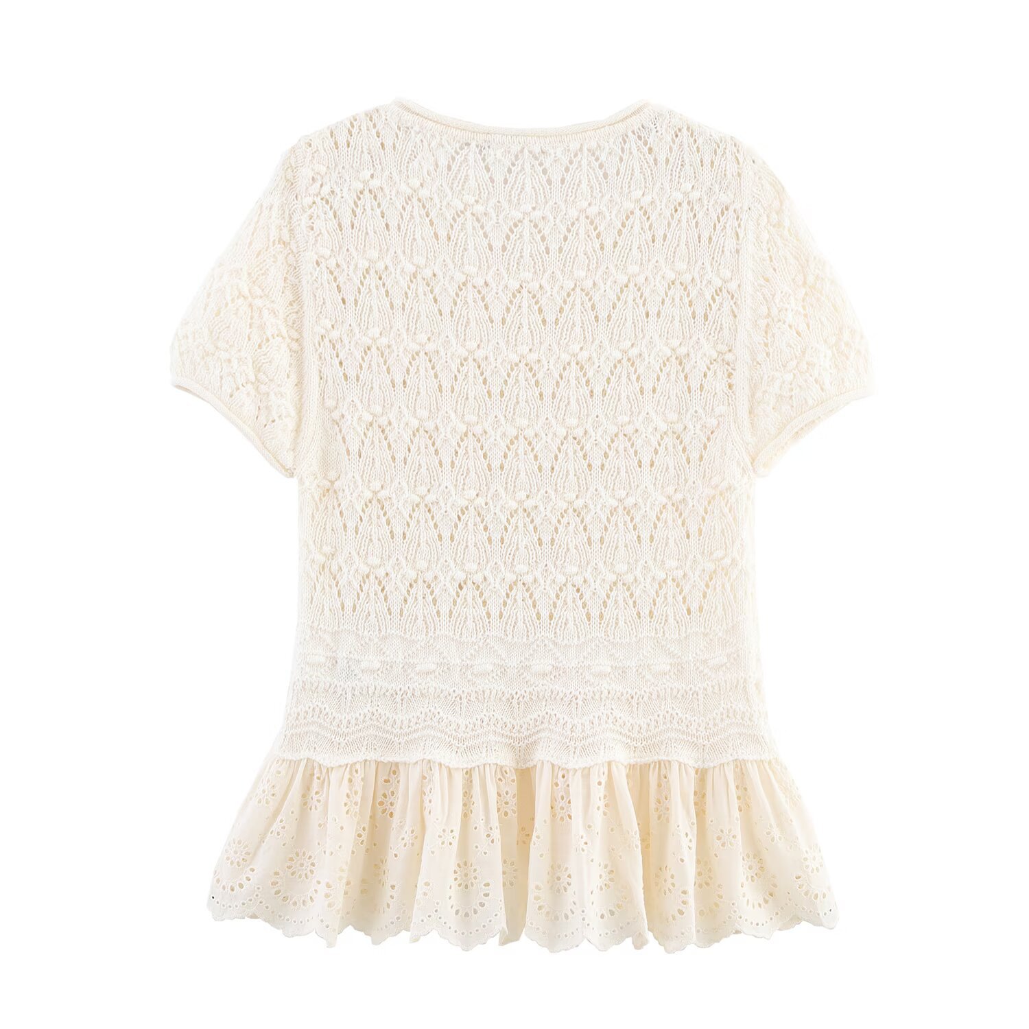 Contemporary Three-Quarter Sleeve Solid Button-Front Blouse