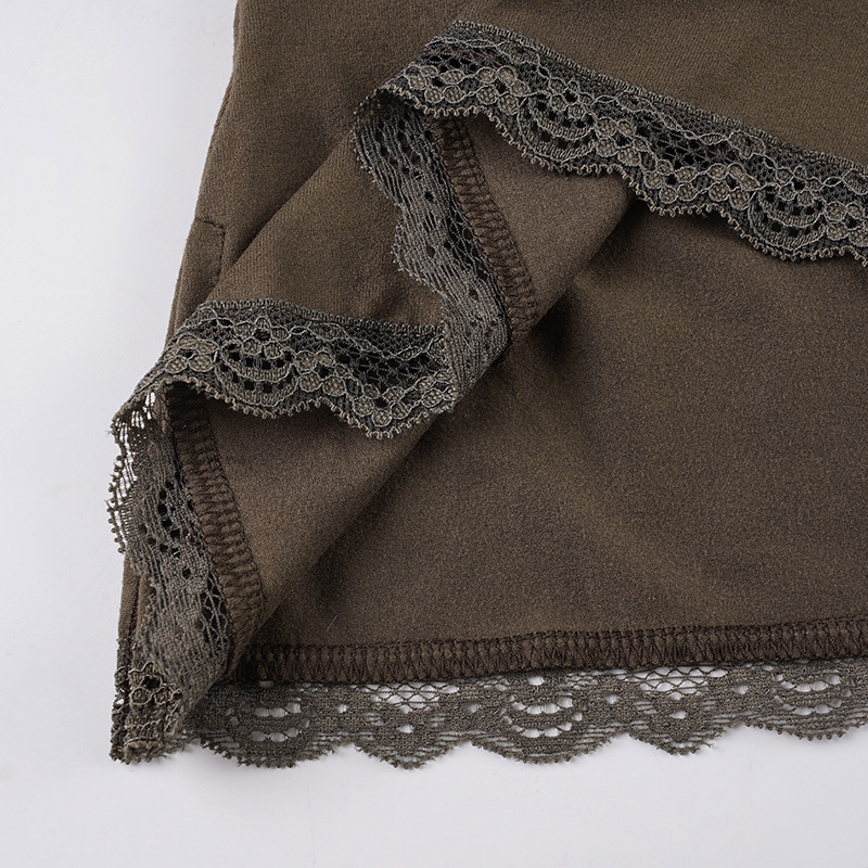 Brushed Milk Silk Cinched Plunging Top