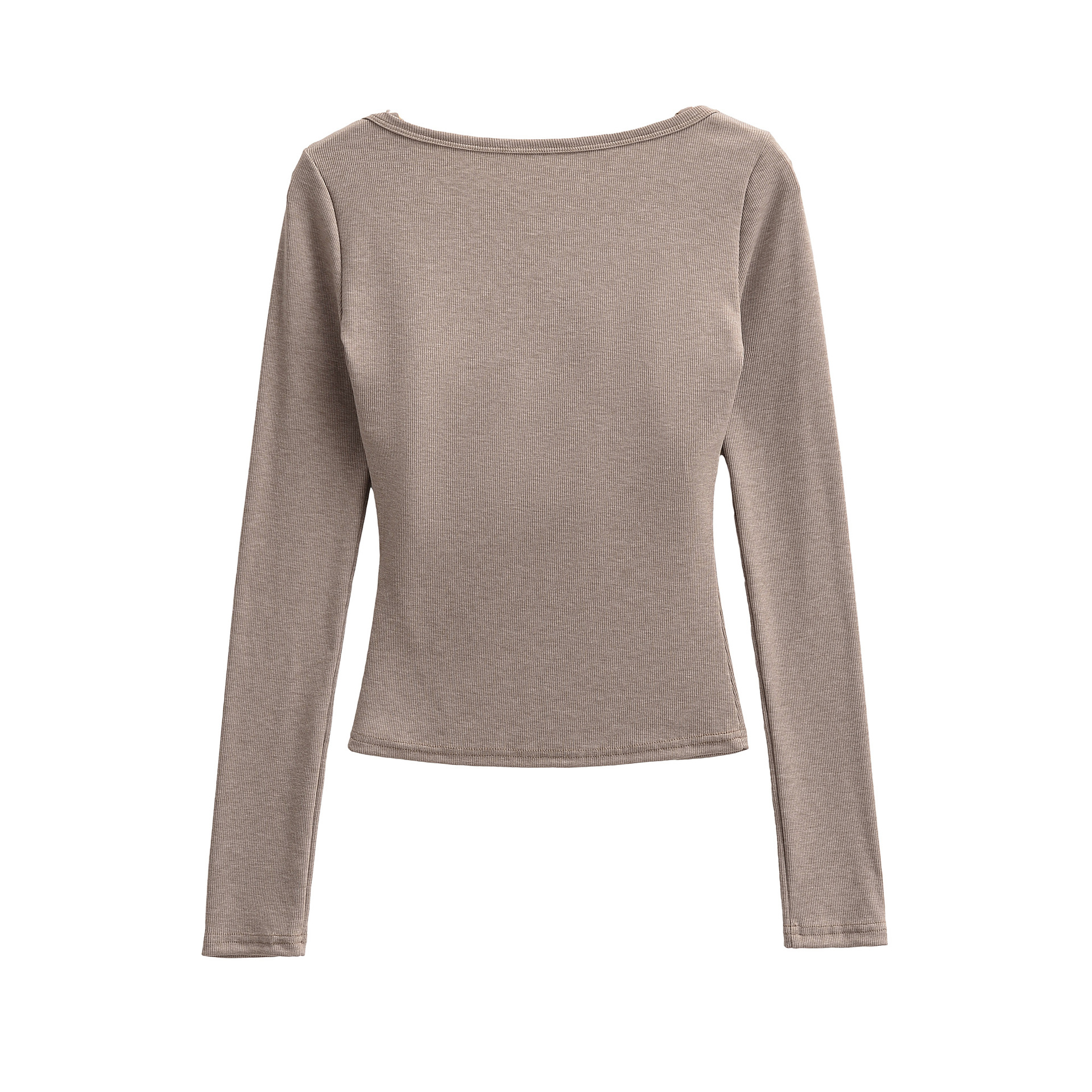 Polyester Spandex Full Sleeve Overlay Round Neck Tee