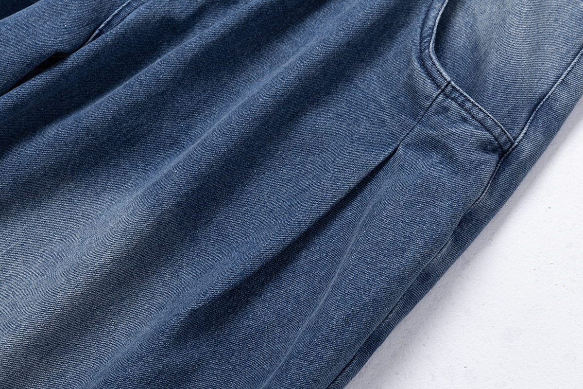 Loose Fit Washed Straight Leg Wide Leg Jeans for Men