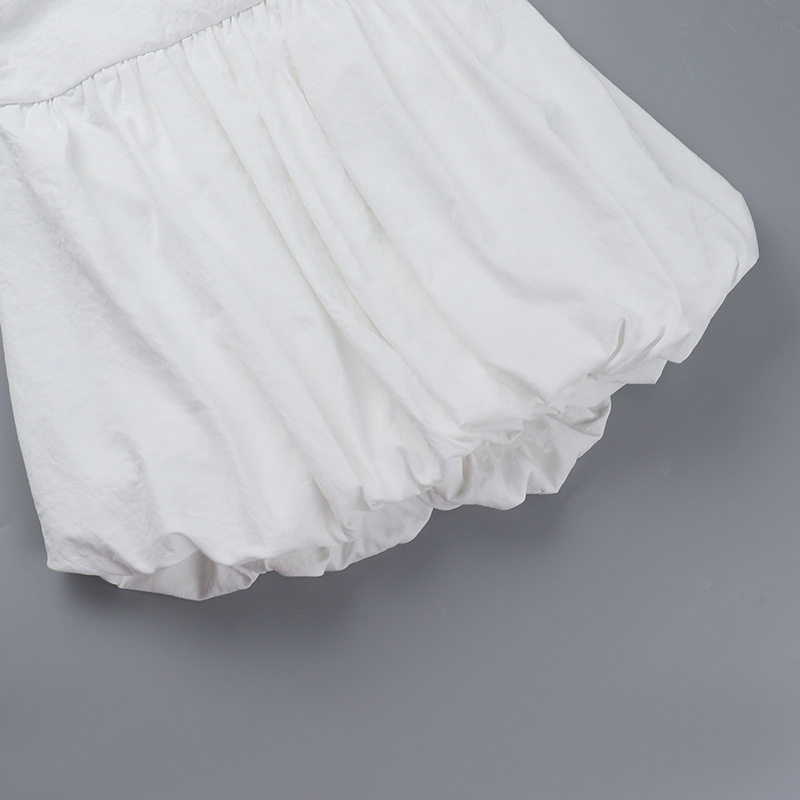 One-Shoulder Flared Polyester Dress