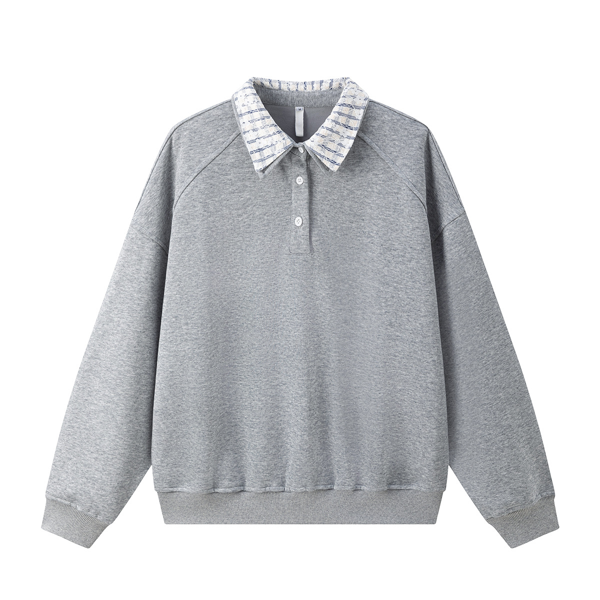 Double collar polo shirt with a lapel sweatshirt