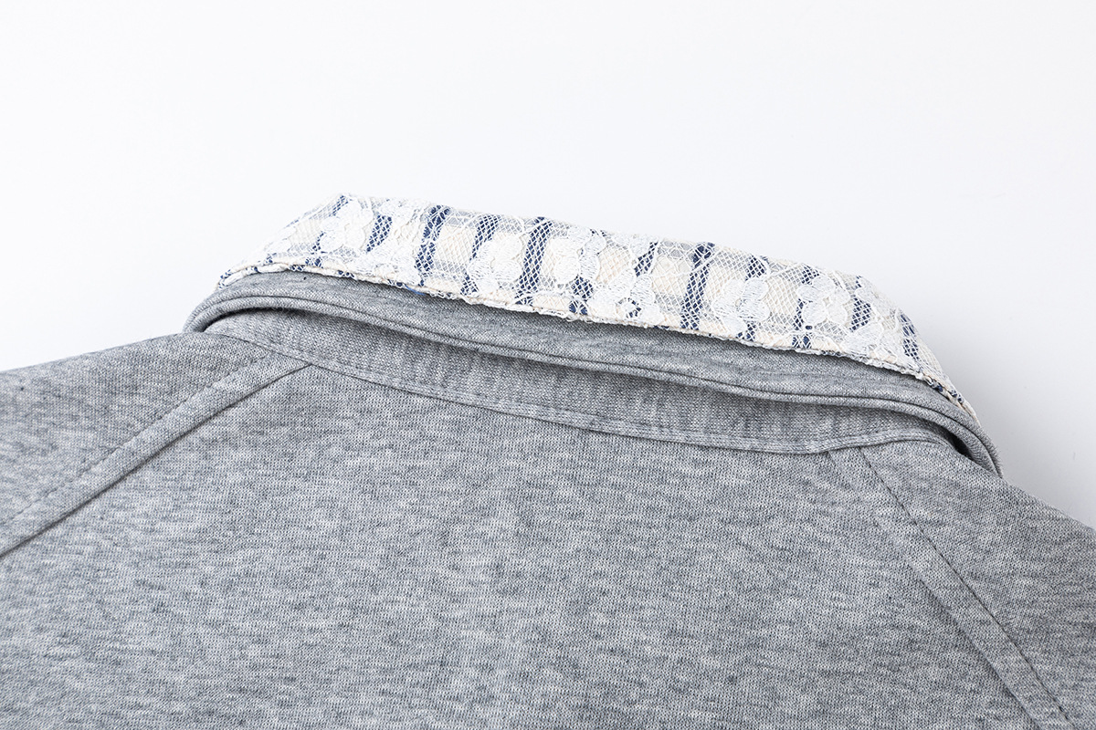 Double collar polo shirt with a lapel sweatshirt
