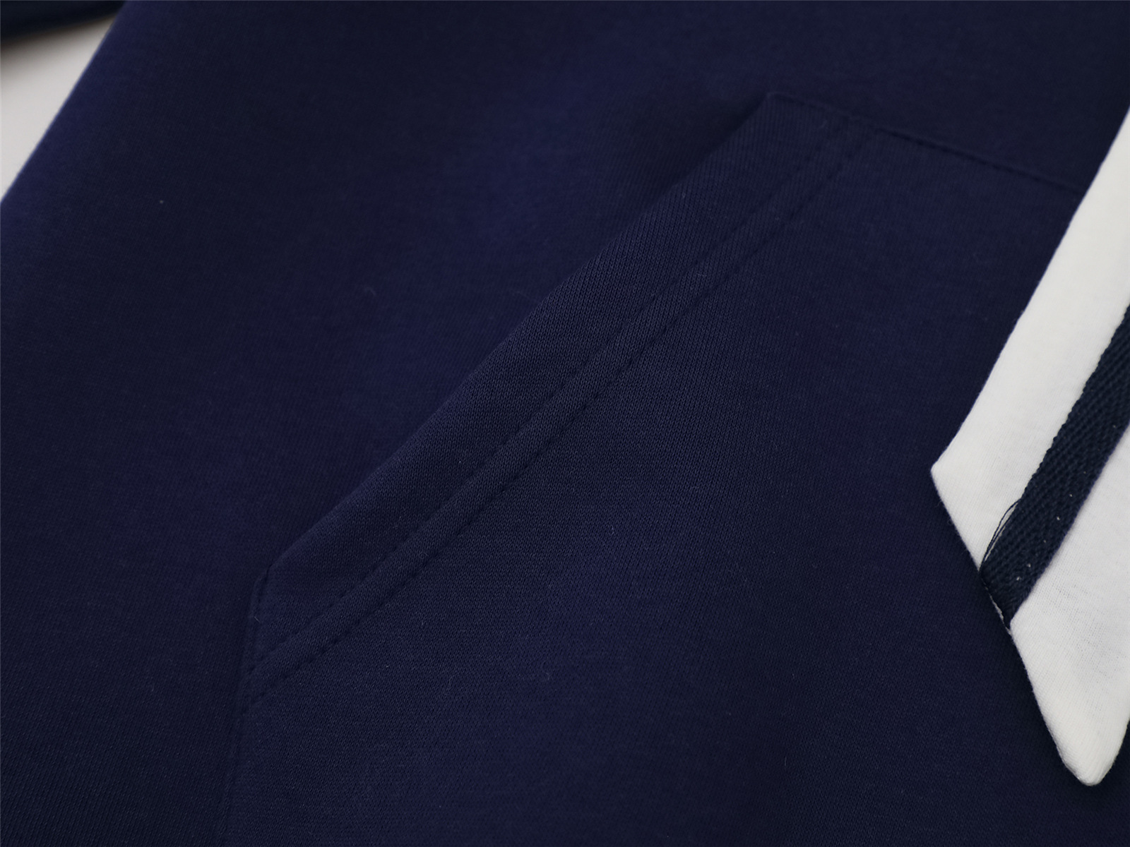 Embroidered Dog Patch Sailor Collar Hoodie