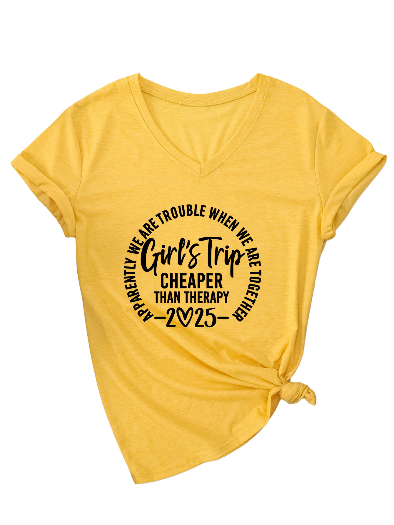 Ladies Crew Geometric Print T-Shirt