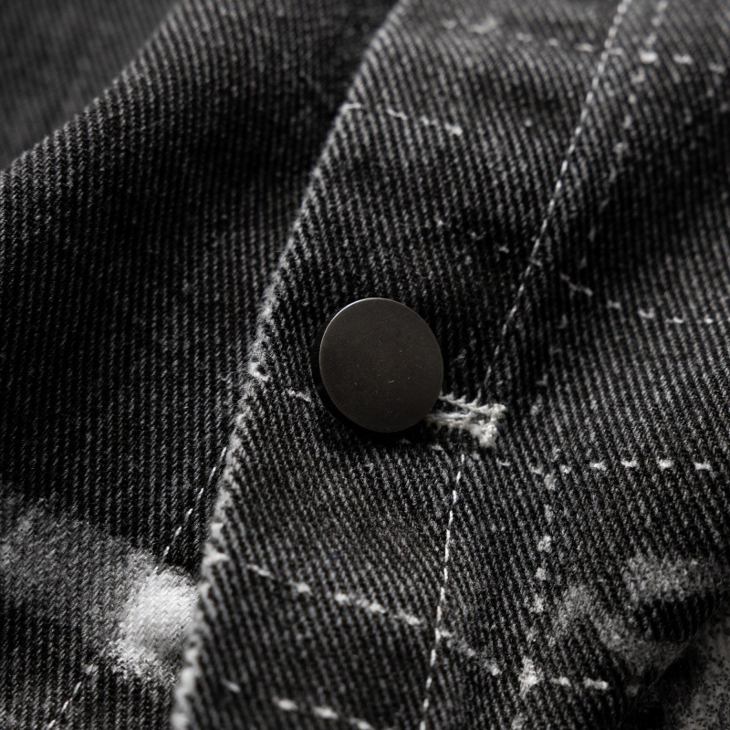 Fully printed washed collared shirt