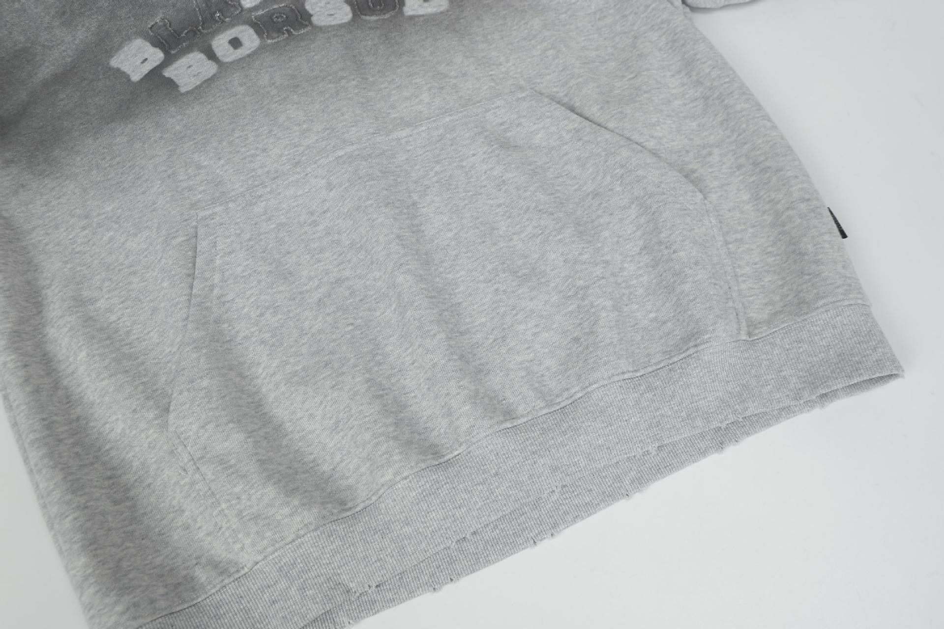 Ombre Typography Stitched Hoodie