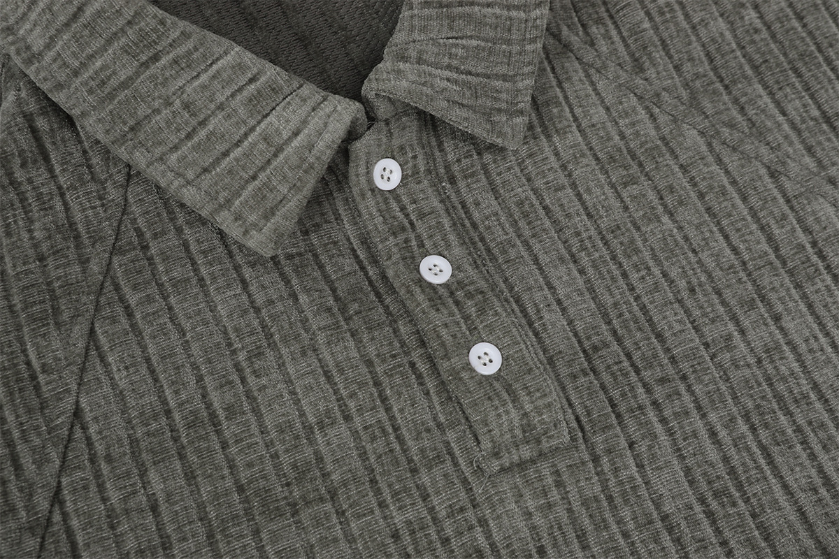 Long Sleeve Polyester Varsity Button Front Sweater