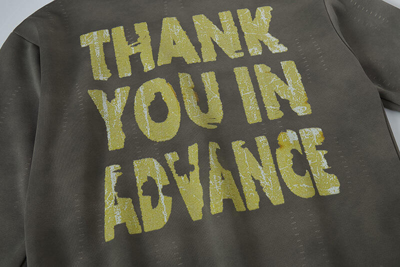 Oversized Cotton Alphabet Print Hoodie