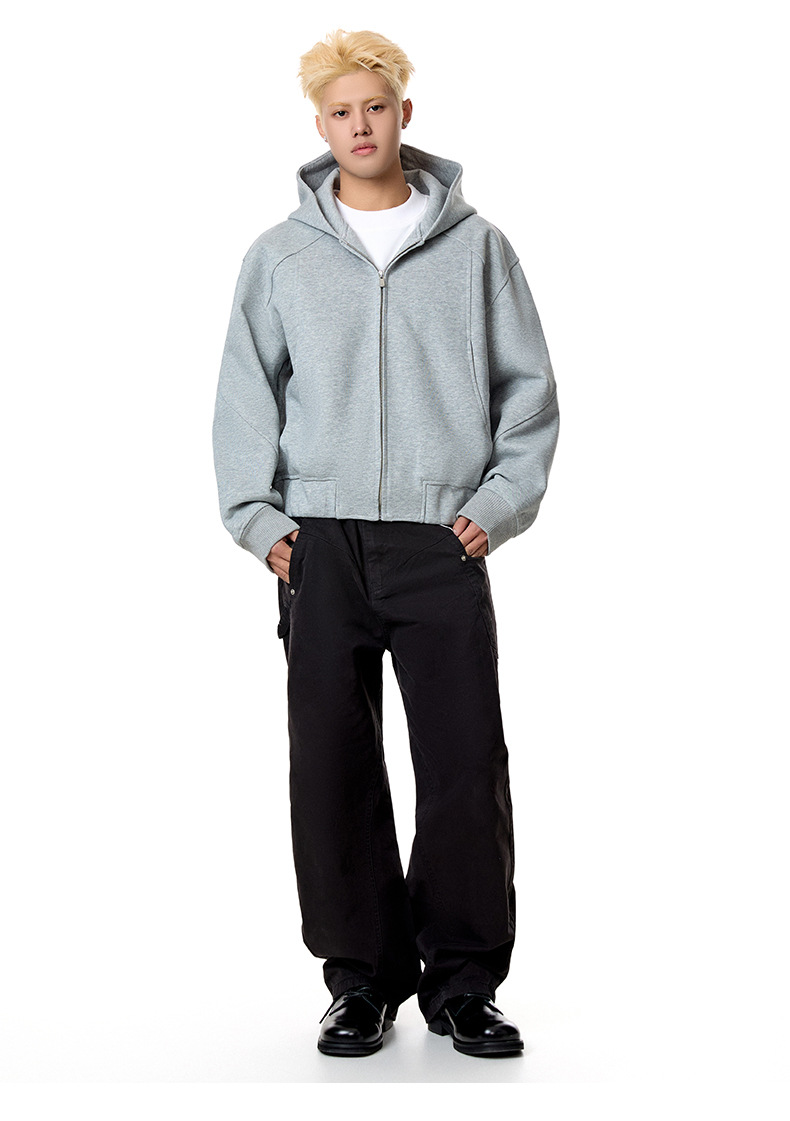 Loose Fit Cotton Blend Long Sleeve Hoodie