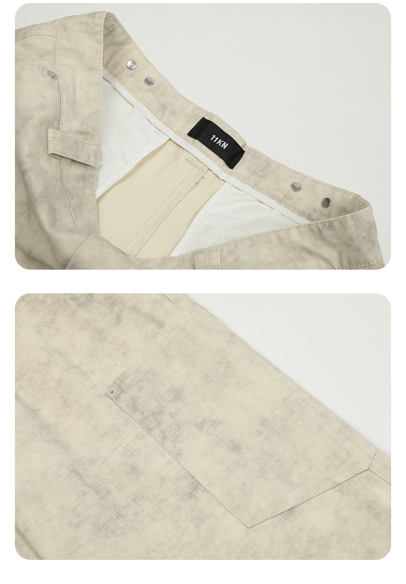 Work Pants for Men and Women Vintage Washed Slim Fit Loose Casual Trousers