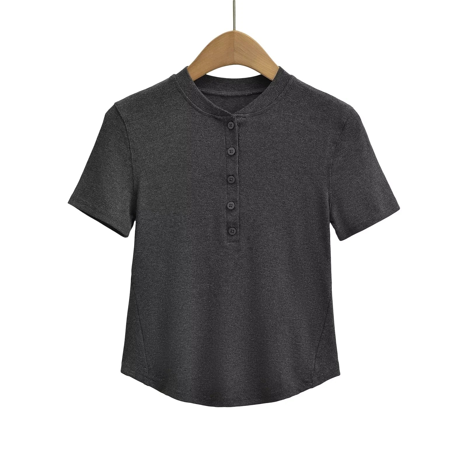 Ladies Plain Fitted Crew Neck Tee