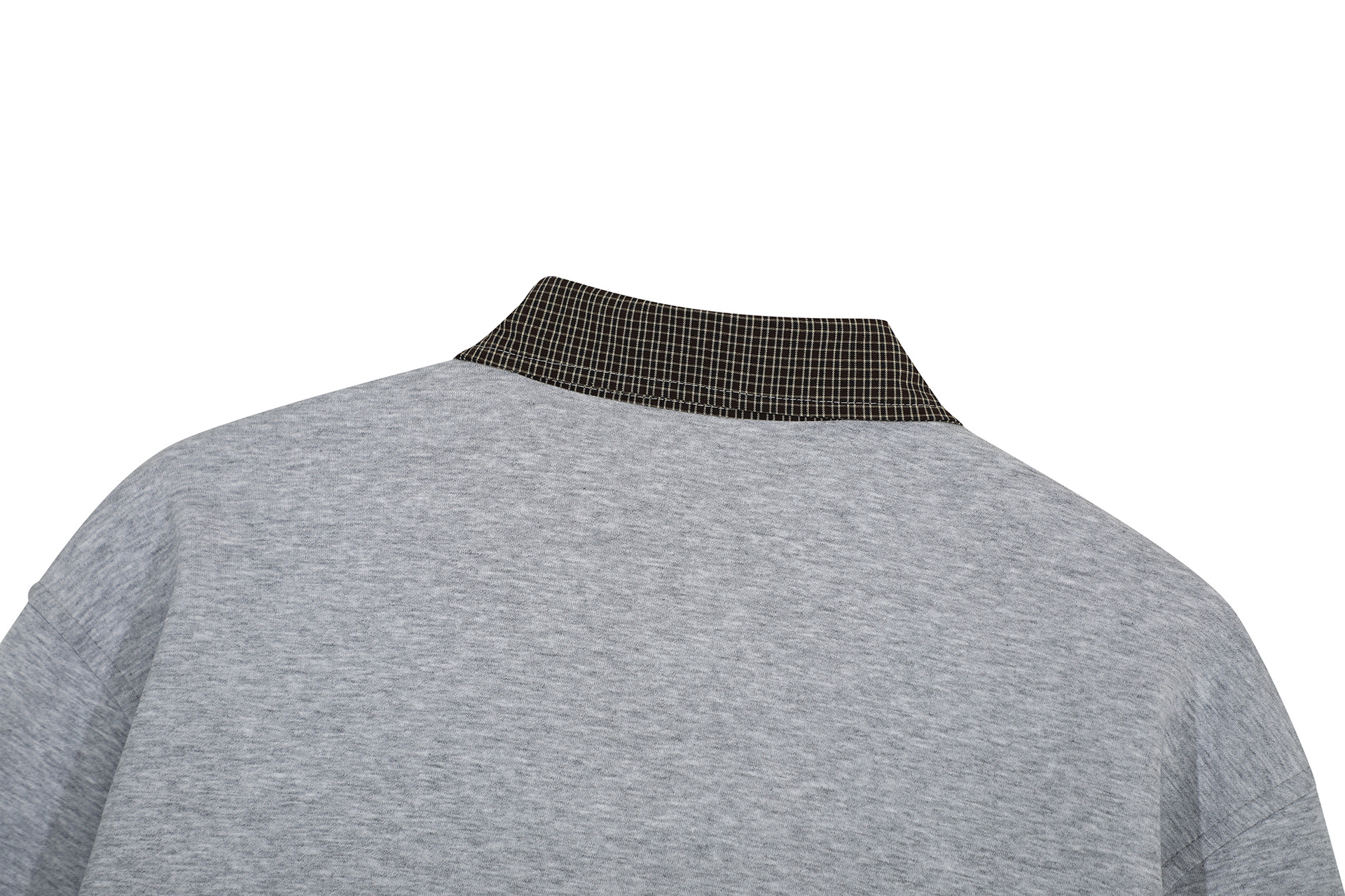 Streetwear Checked Layered Cotton Hoodie