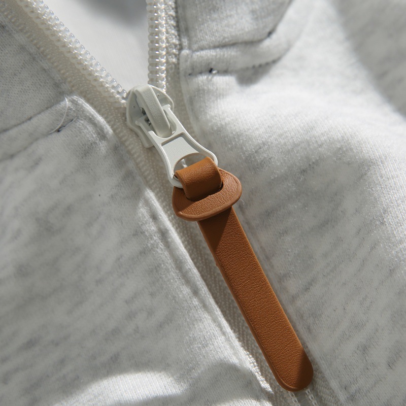 Oversized Cotton Twin Band Mock Neck Hoodie