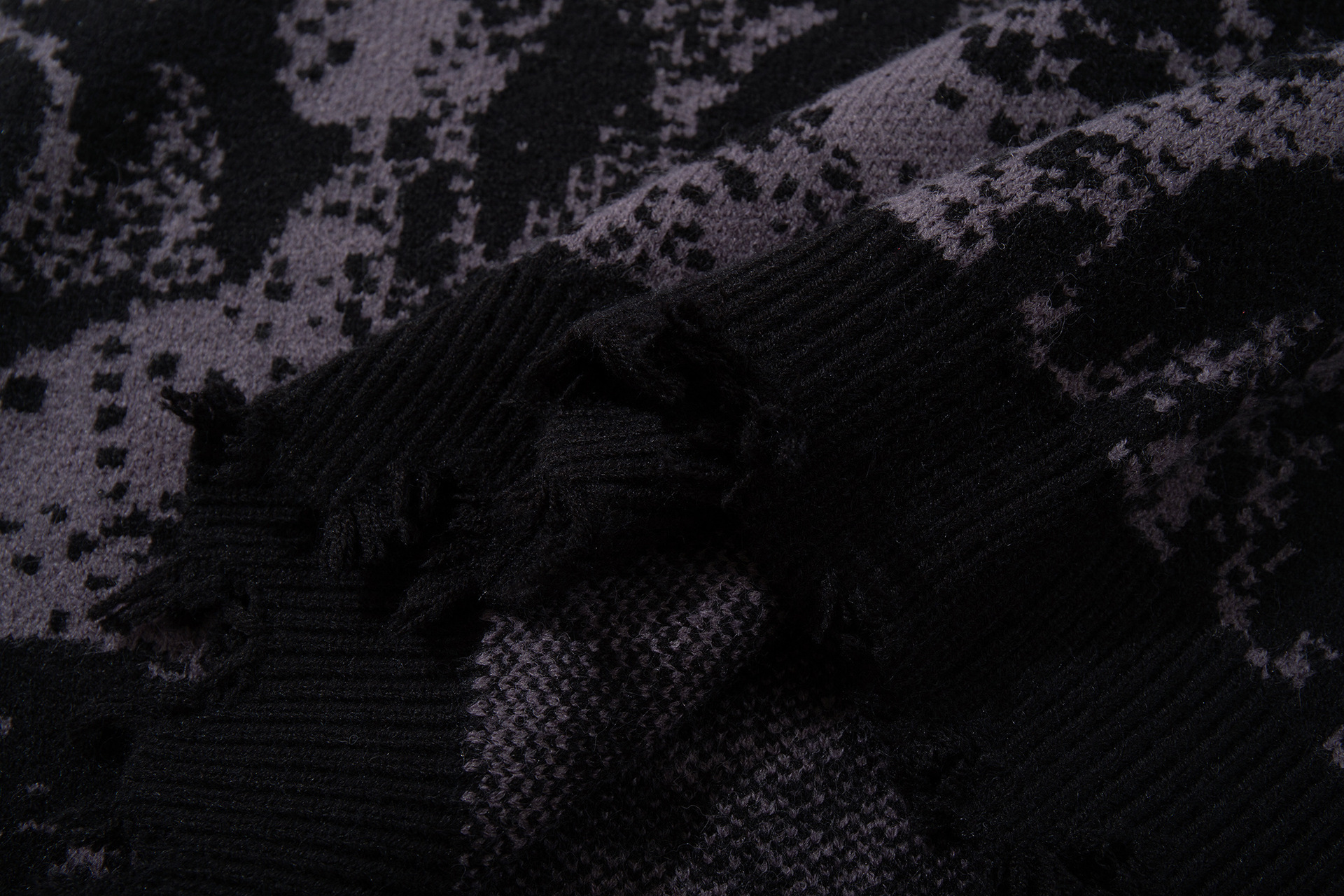 Oversized Gothic Jacquard Sweater
