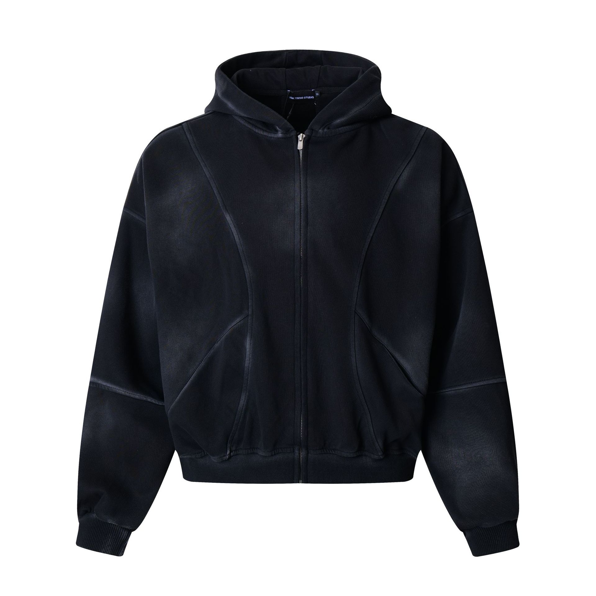 Retro Geometric Cotton Loose Fit Hoodie