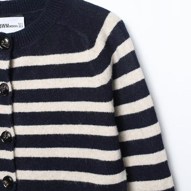 Loose Fit Stripe Long Sleeve Sweater
