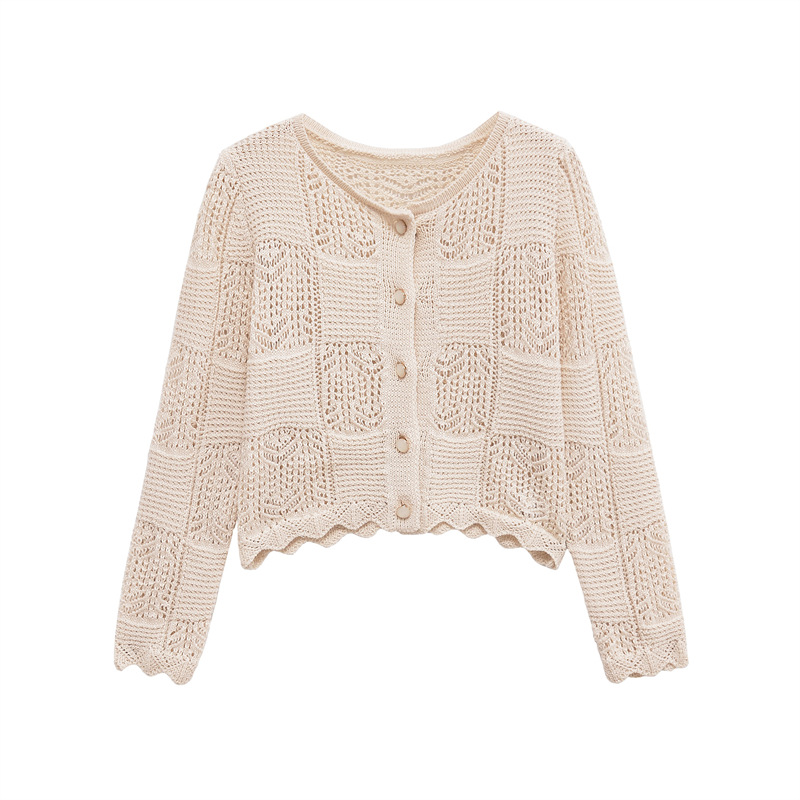 Polyester Plain Crew Relaxed Sweater