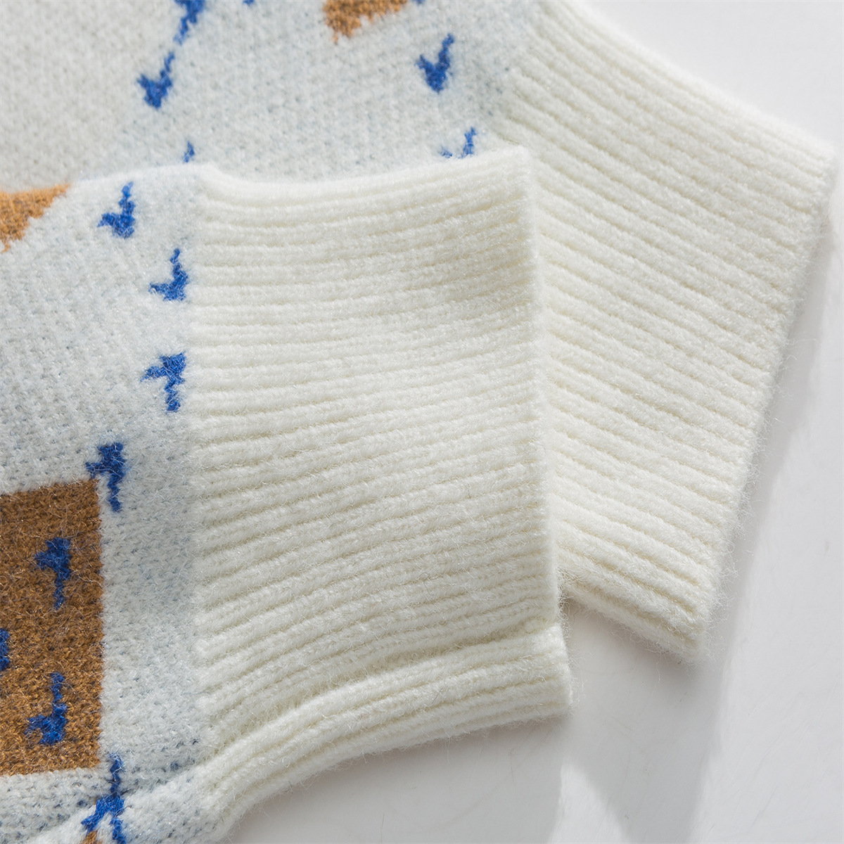 Japanese Workwear Color Block Oversized Sweater