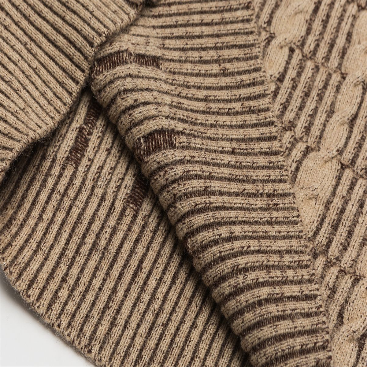 Long Sleeve Color Block Workwear Sweater