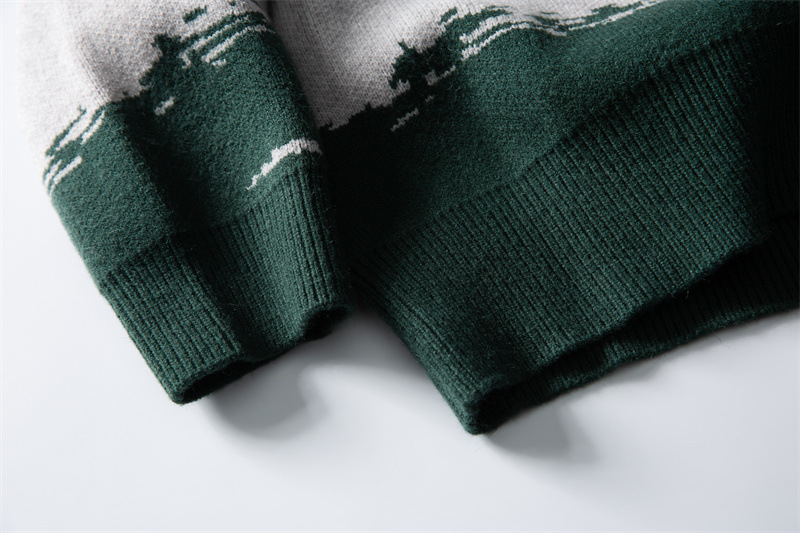 Japanese Workwear Two-Tone Banded Sweater