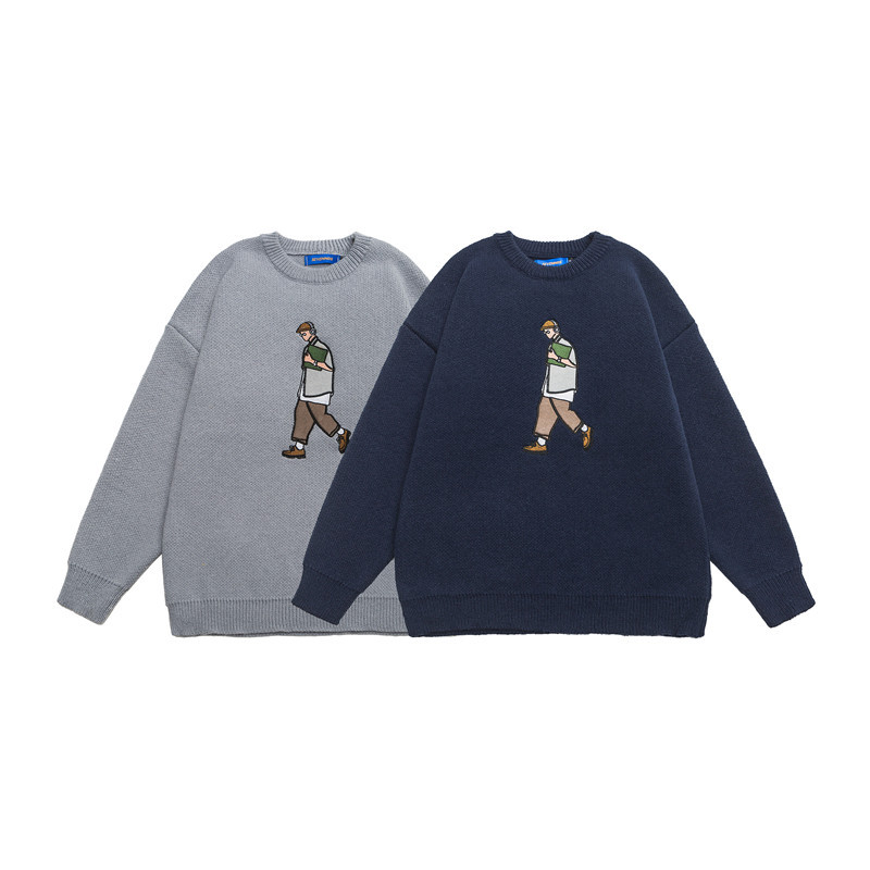 Japanese Workwear Graphic Crewneck Sweater