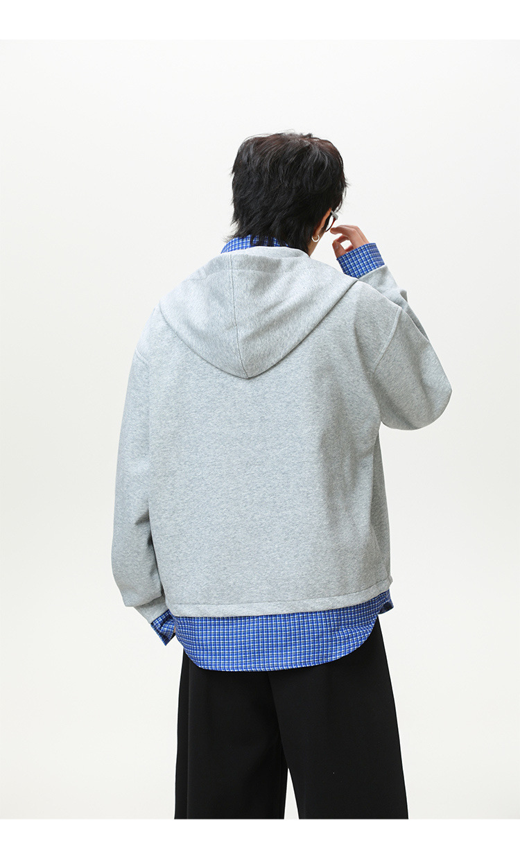 American Trend Cotton Layered Hood Sweatshirt