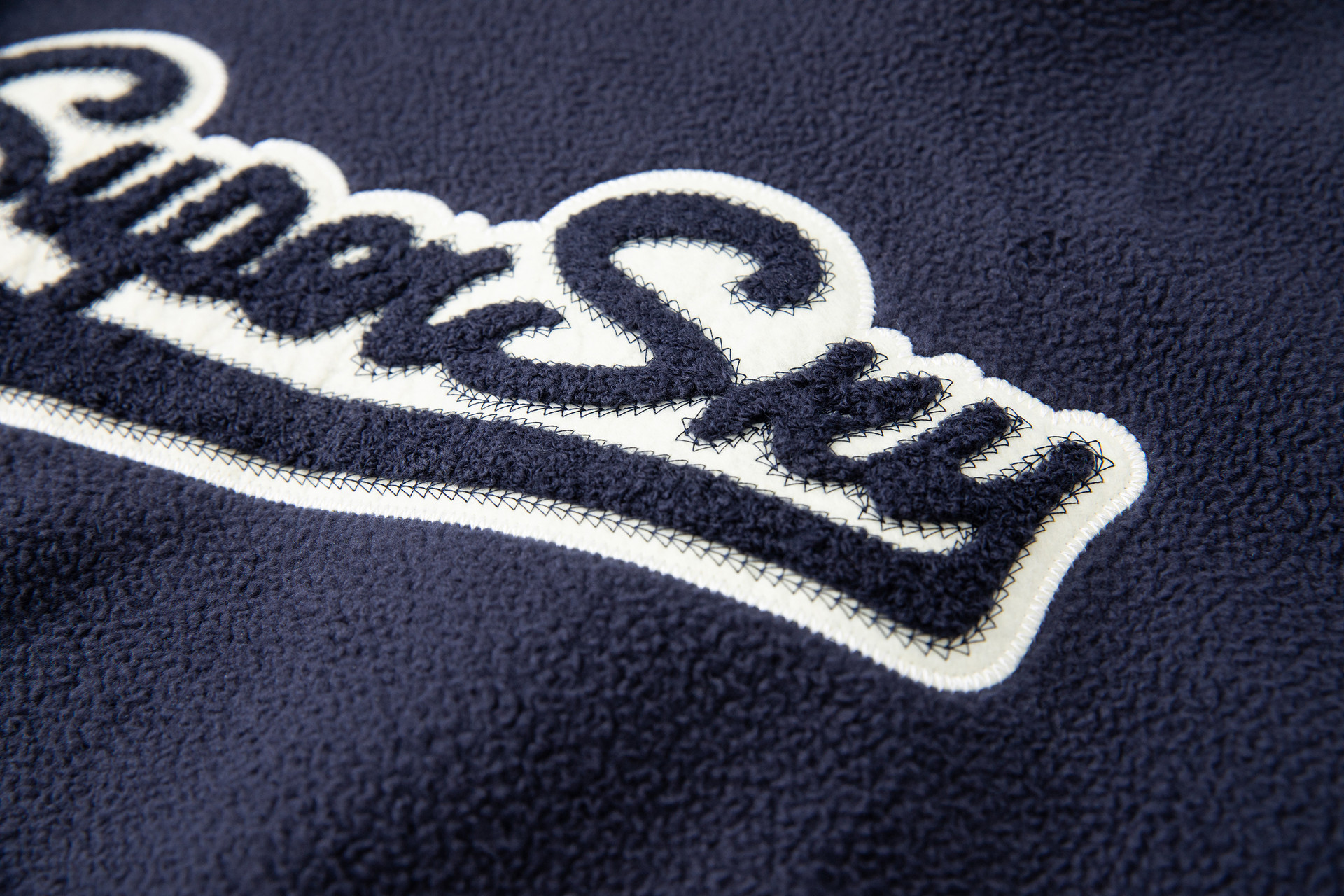 Oversized Logo Print Polyester Hooded Pullover