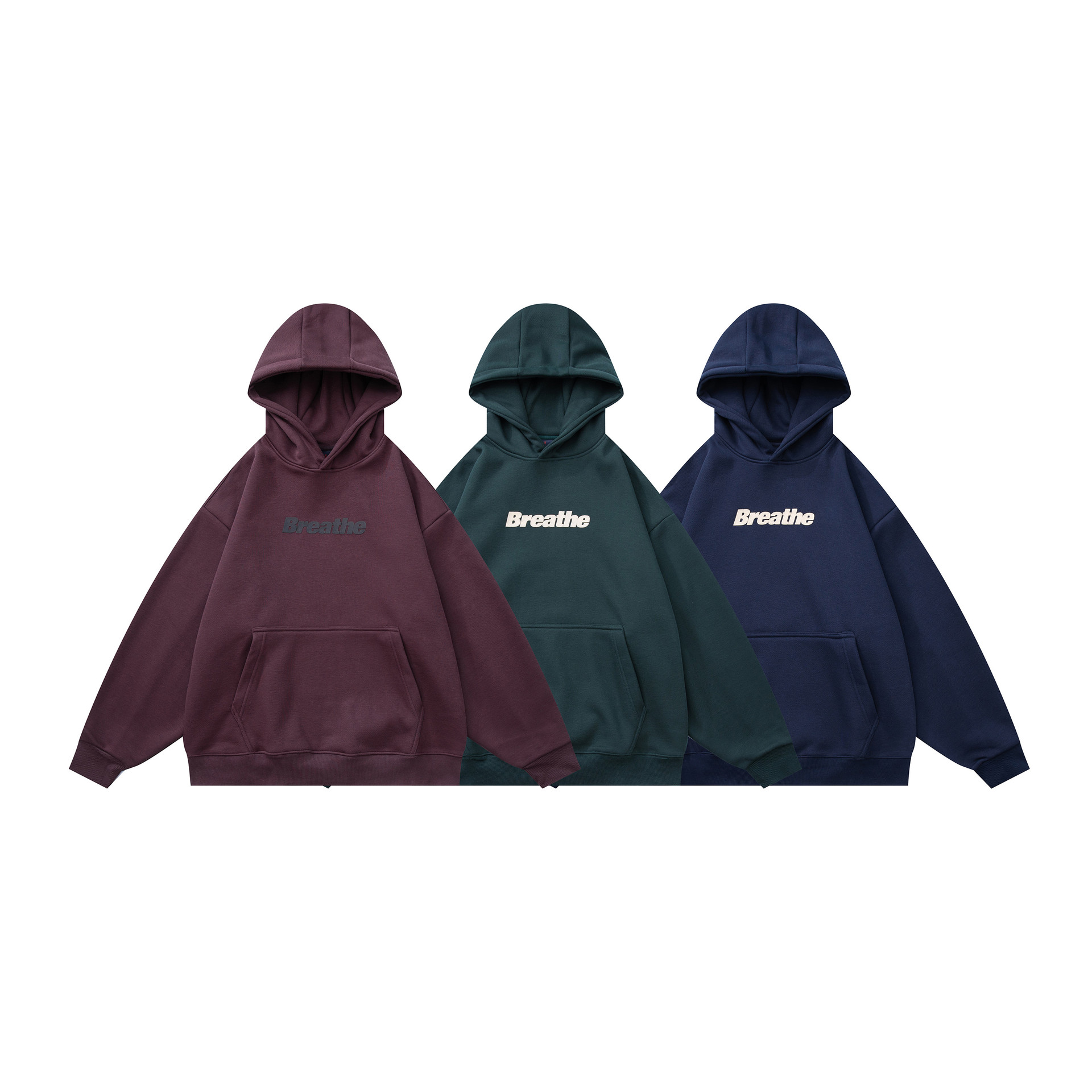 Oversized Cotton Typography Hoodie