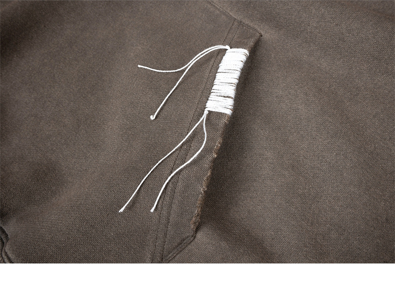 Chunky Vintage Plain Cotton Hoodie