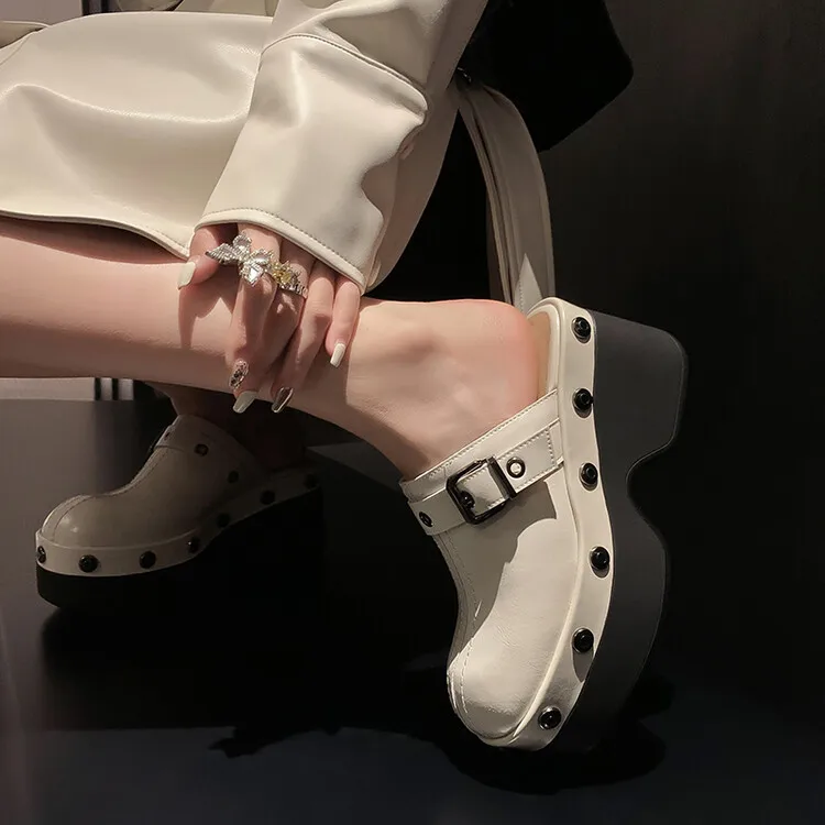 Ladies Embellished Chunky Sole Sandals