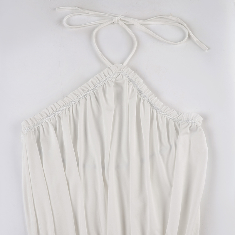 Sleeveless Open Back Sash Dress
