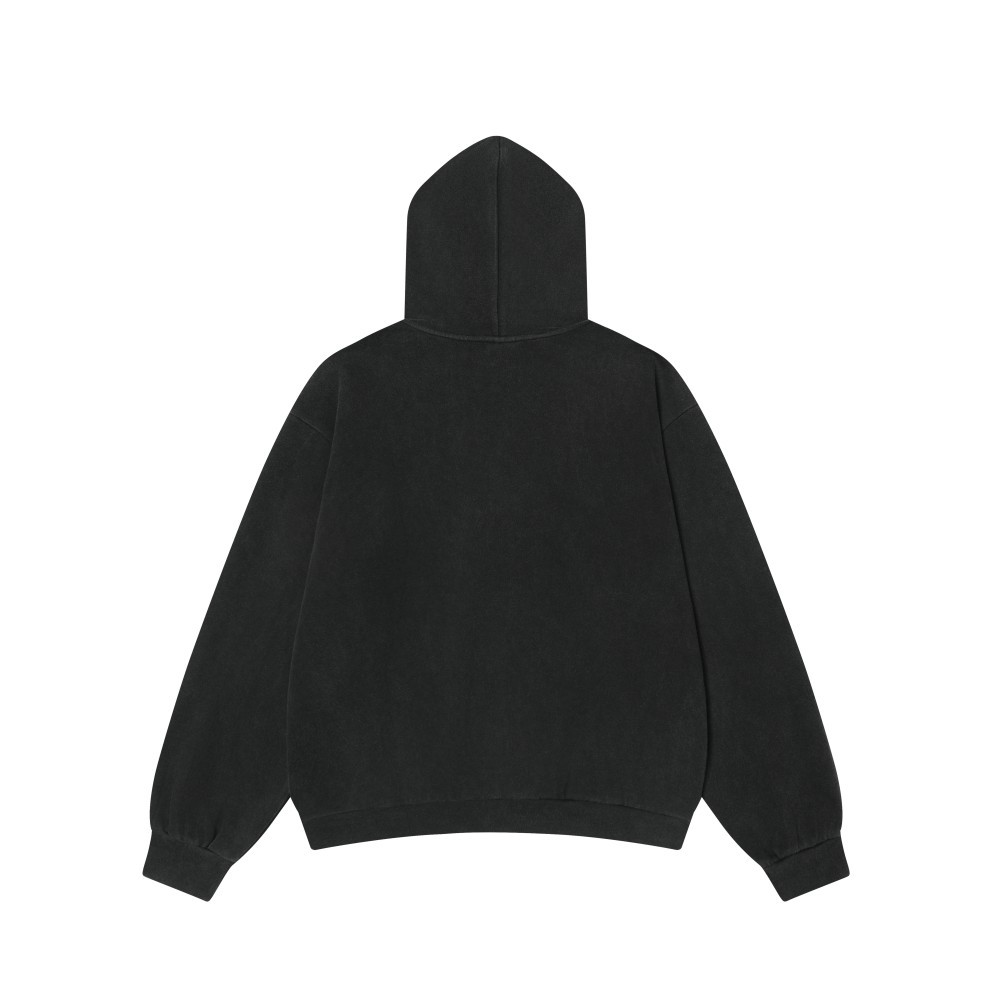 Distressed Cotton Graphic Hoodie