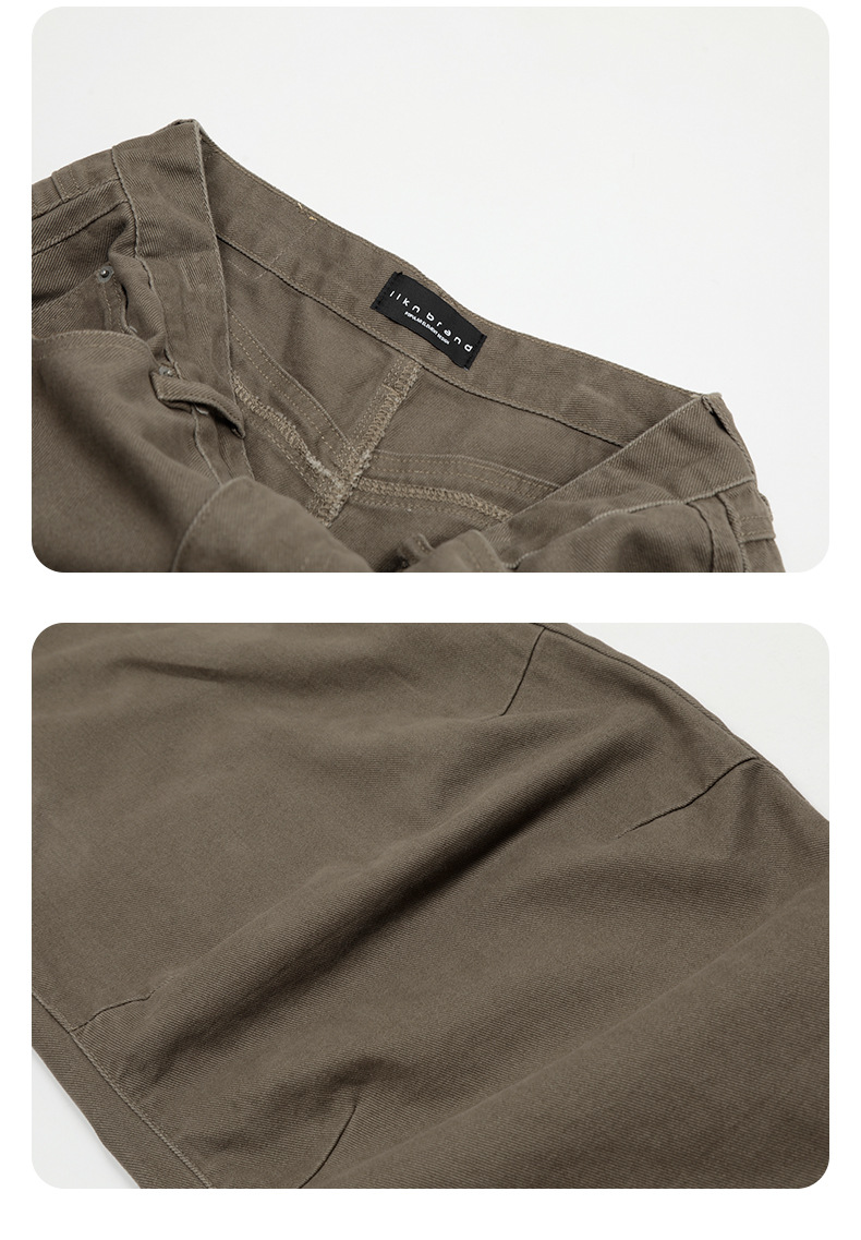 Slimming Simple Workwear Wide-Leg Three-Dimensional Casual Long Pants