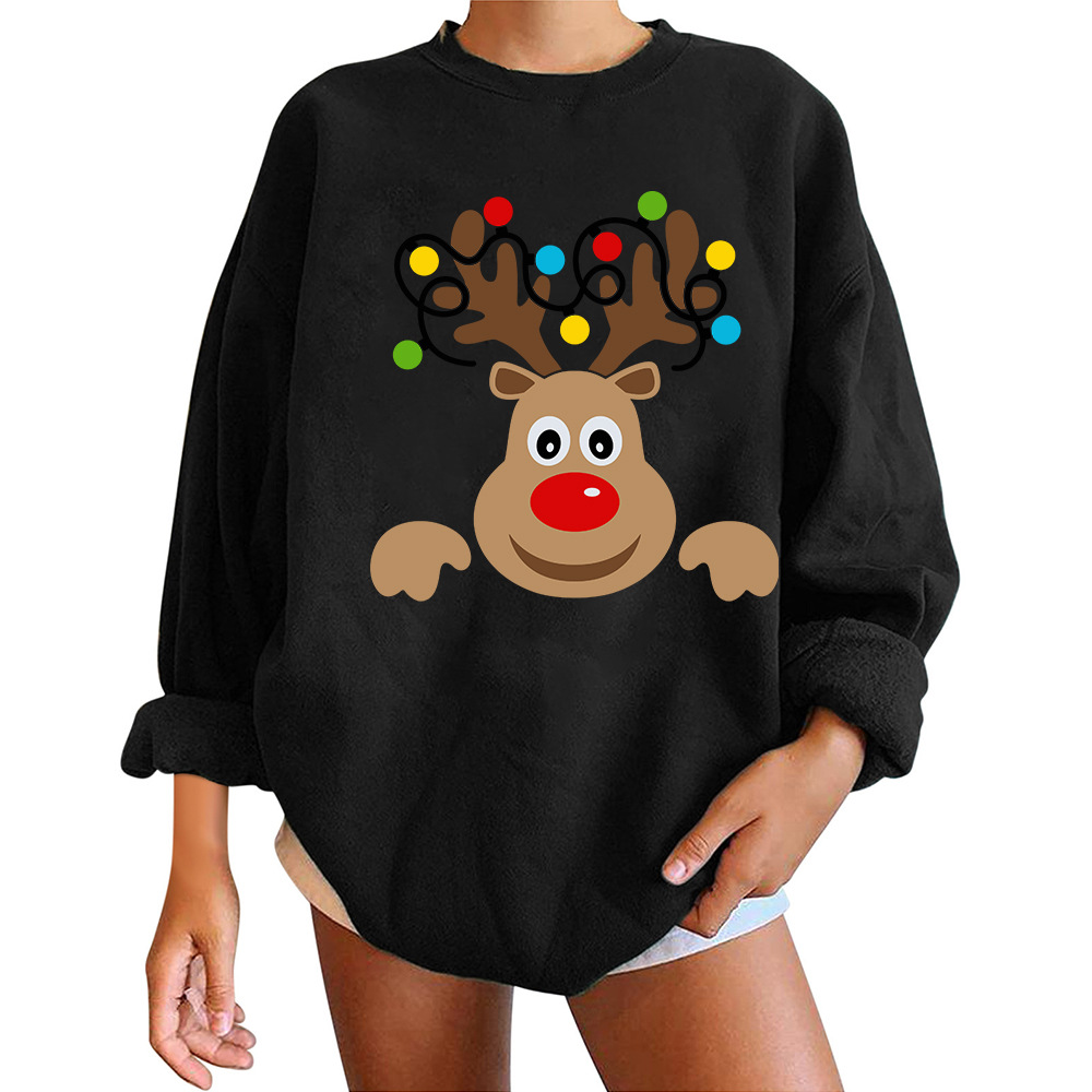 Winter 3D Deer Oversized Hoodie