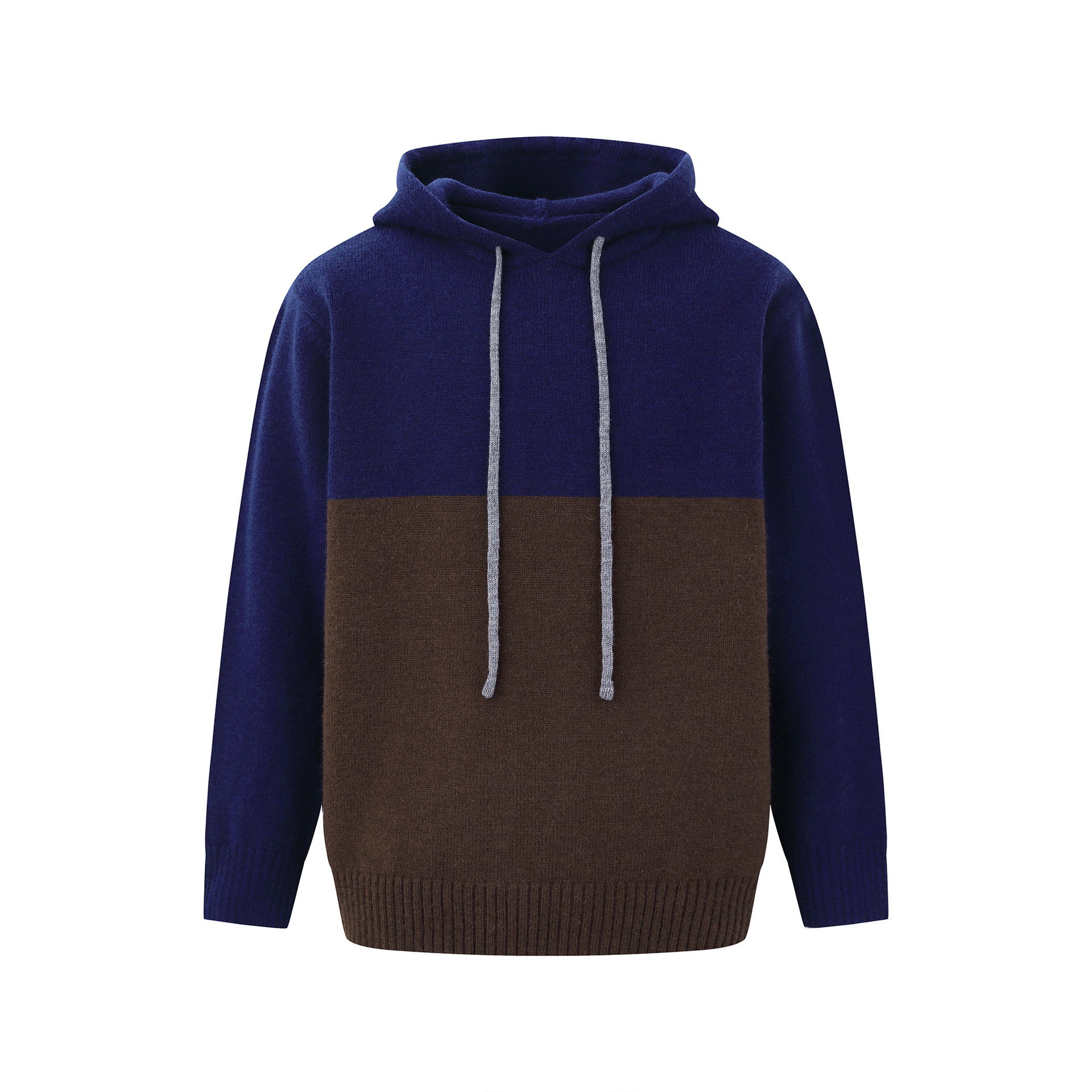 Breathable Contrast Panel Oversized Hood Sweater