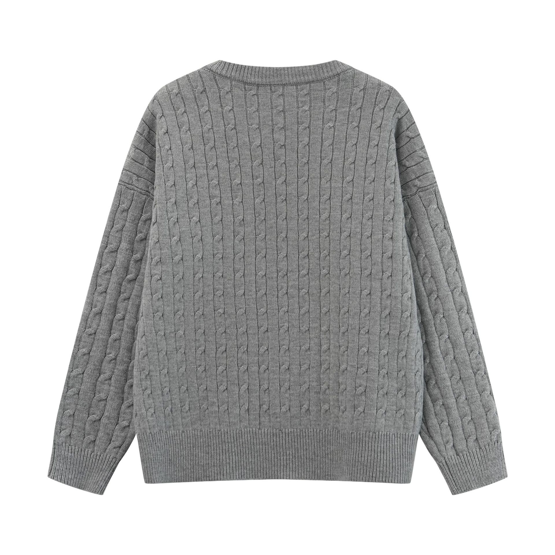 Relaxed Two-Tone Polyester Cardigan