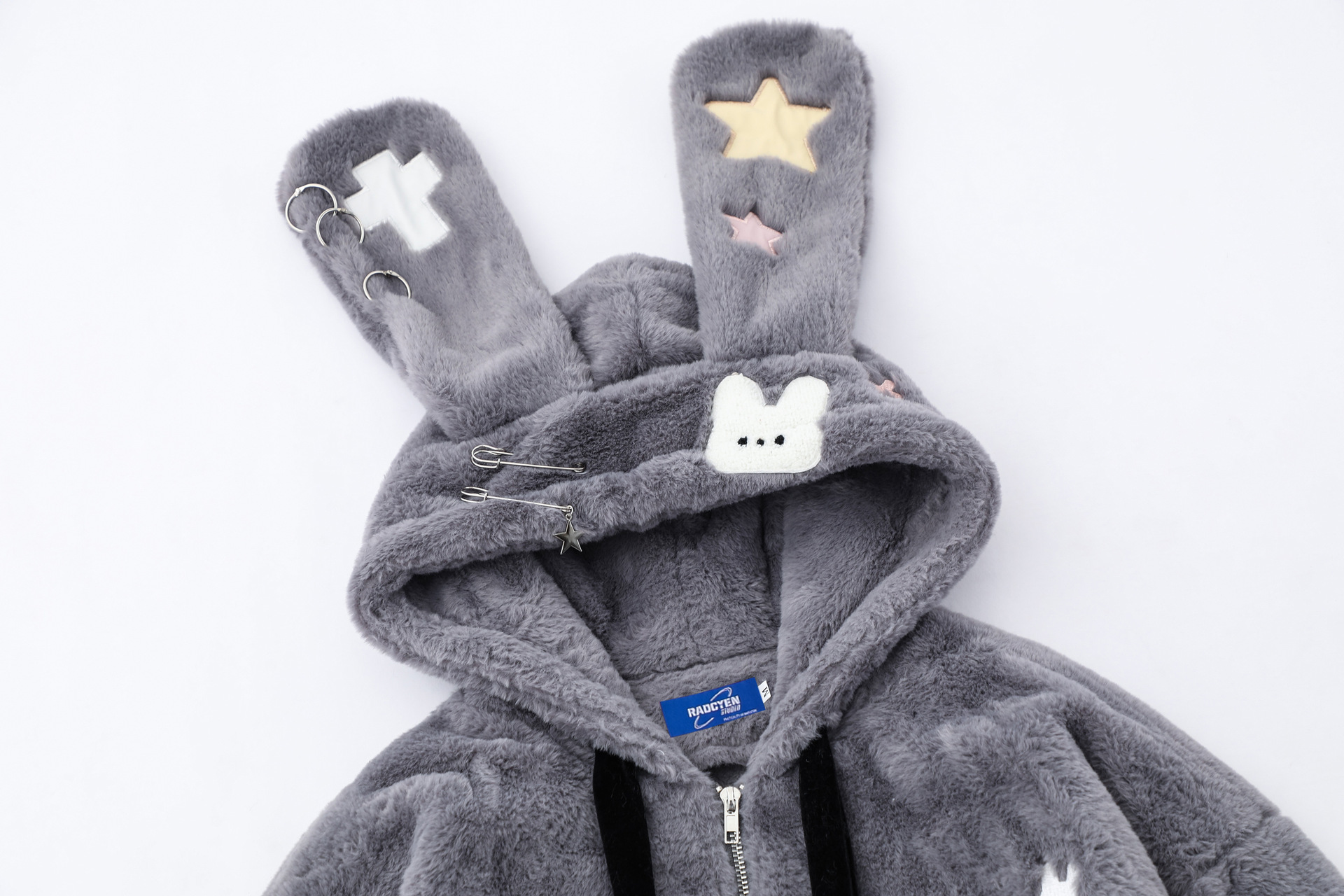 Loose Fleece-Lined Thick Warm Hooded Cotton Jacket