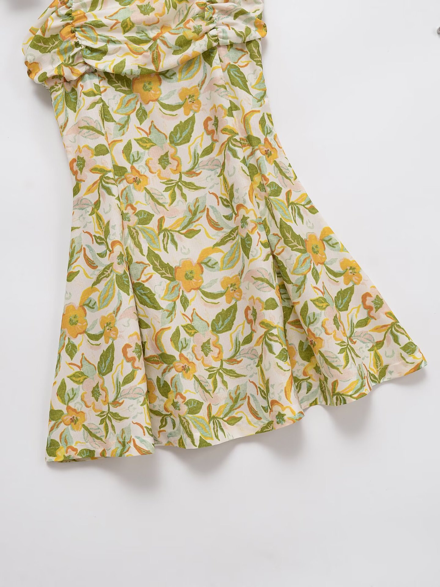 Women's Clothing Printed Linen Blend Short Dress