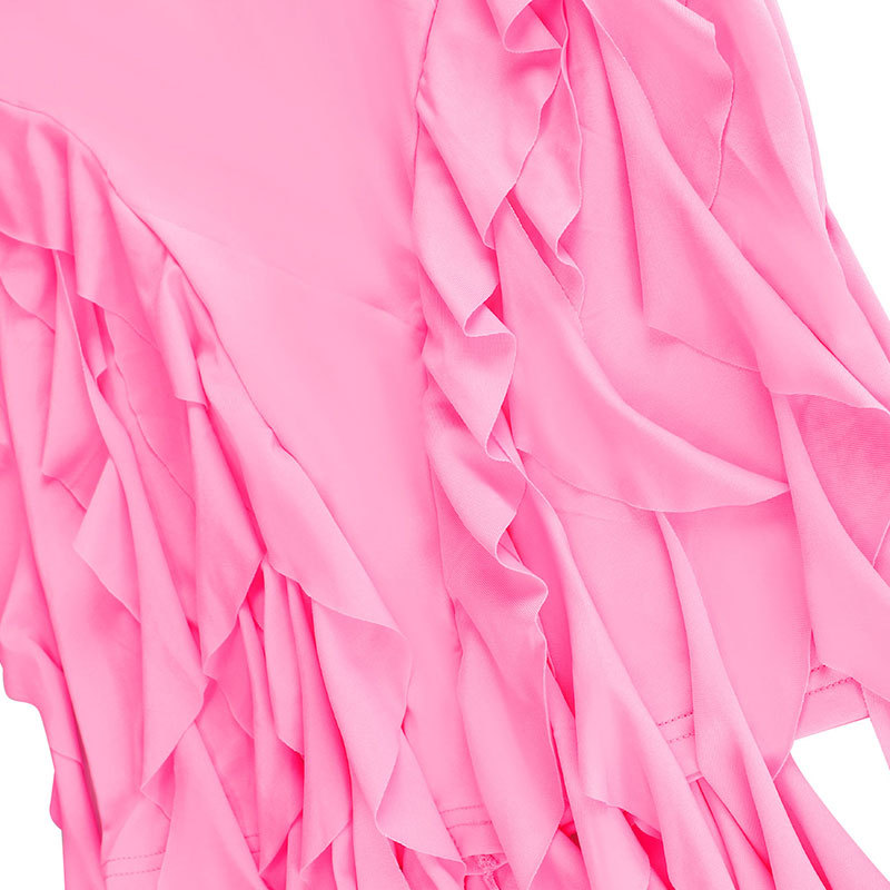 Tie-Neck Fringe Fitted Evening Dress