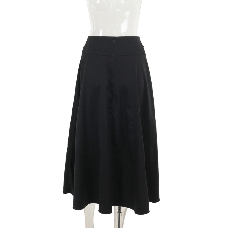 Sophisticated Flared Solid Color Skirt