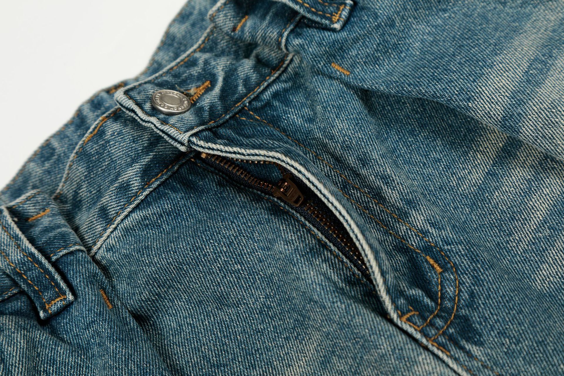 Street Style High-End Vintage Cat-Whisker Texture Pleated Design Men's Wide-Leg Casual Jeans