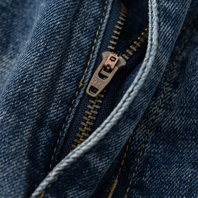 Distressed Cut-Out Tapered Jeans Men Japanese Retro Loose Fit